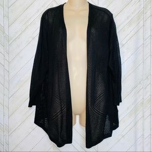 Black mesh cardigan